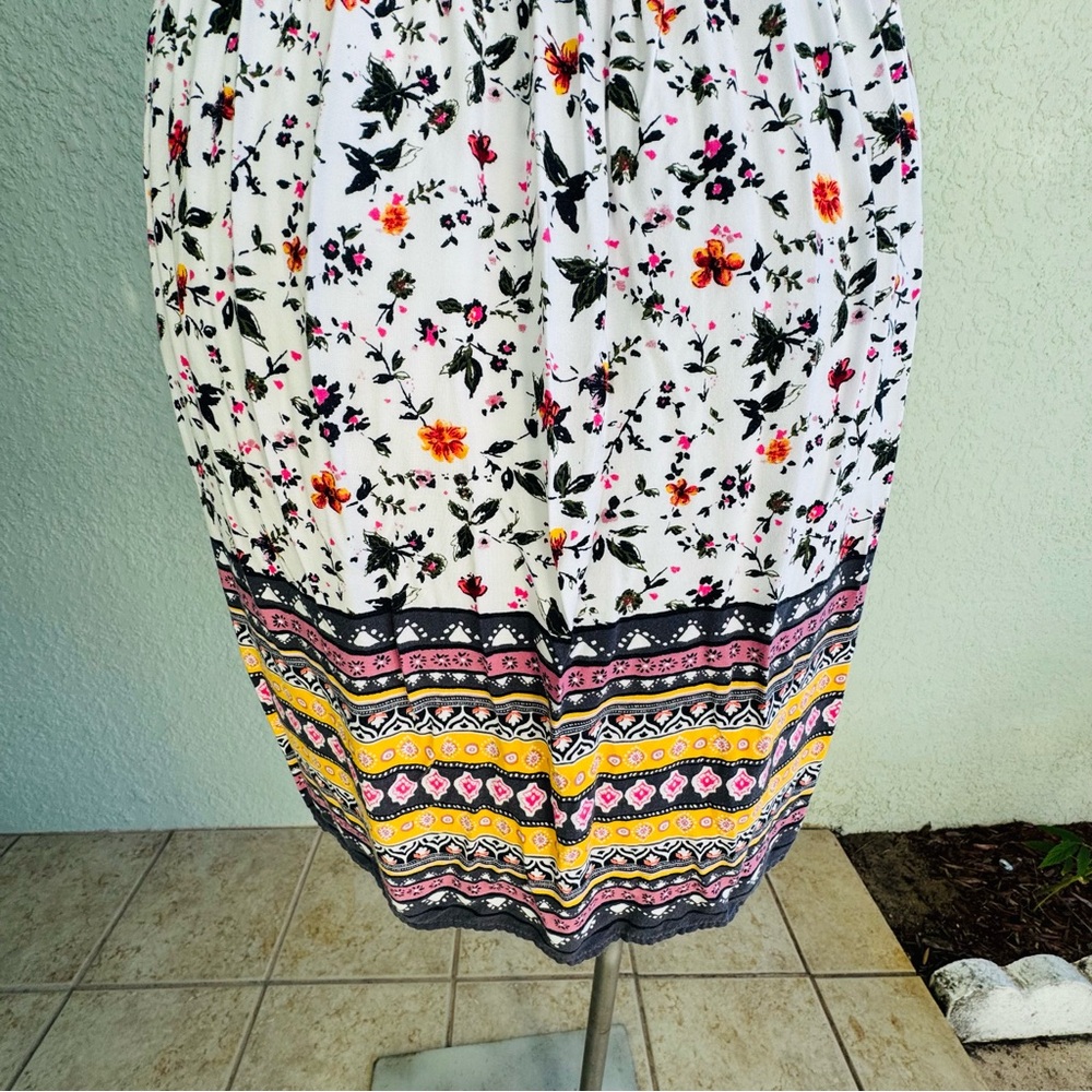 Abercrombie & Fitch M white floral sundress y2k summer feminine boho mini dress - Picture 9 of 12